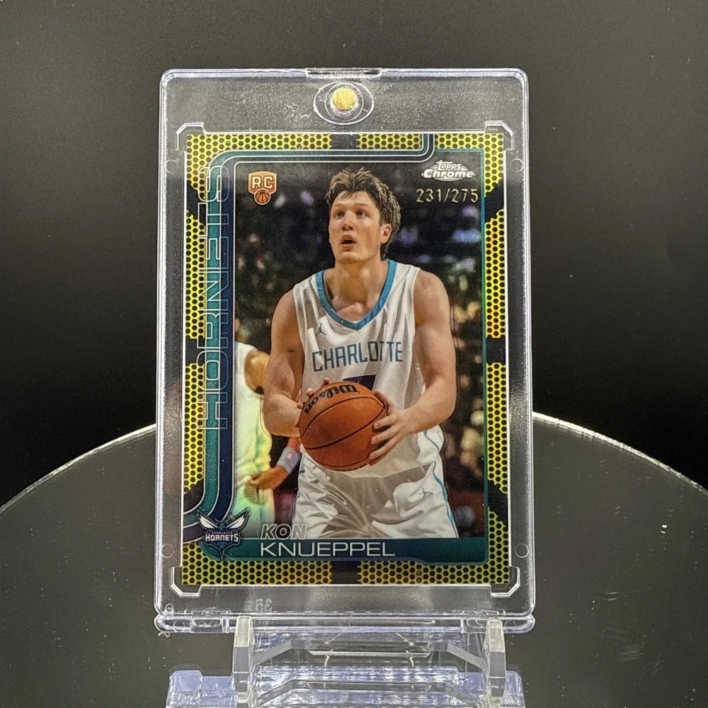 2025-26 Topps Chrome - Kon Knueppel #254 Yellow Refractor /275 (RC)
